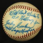 1934-51 Jocko Conlan Signed ONL Frick Ball Hall of Fame Umpire (JSA)