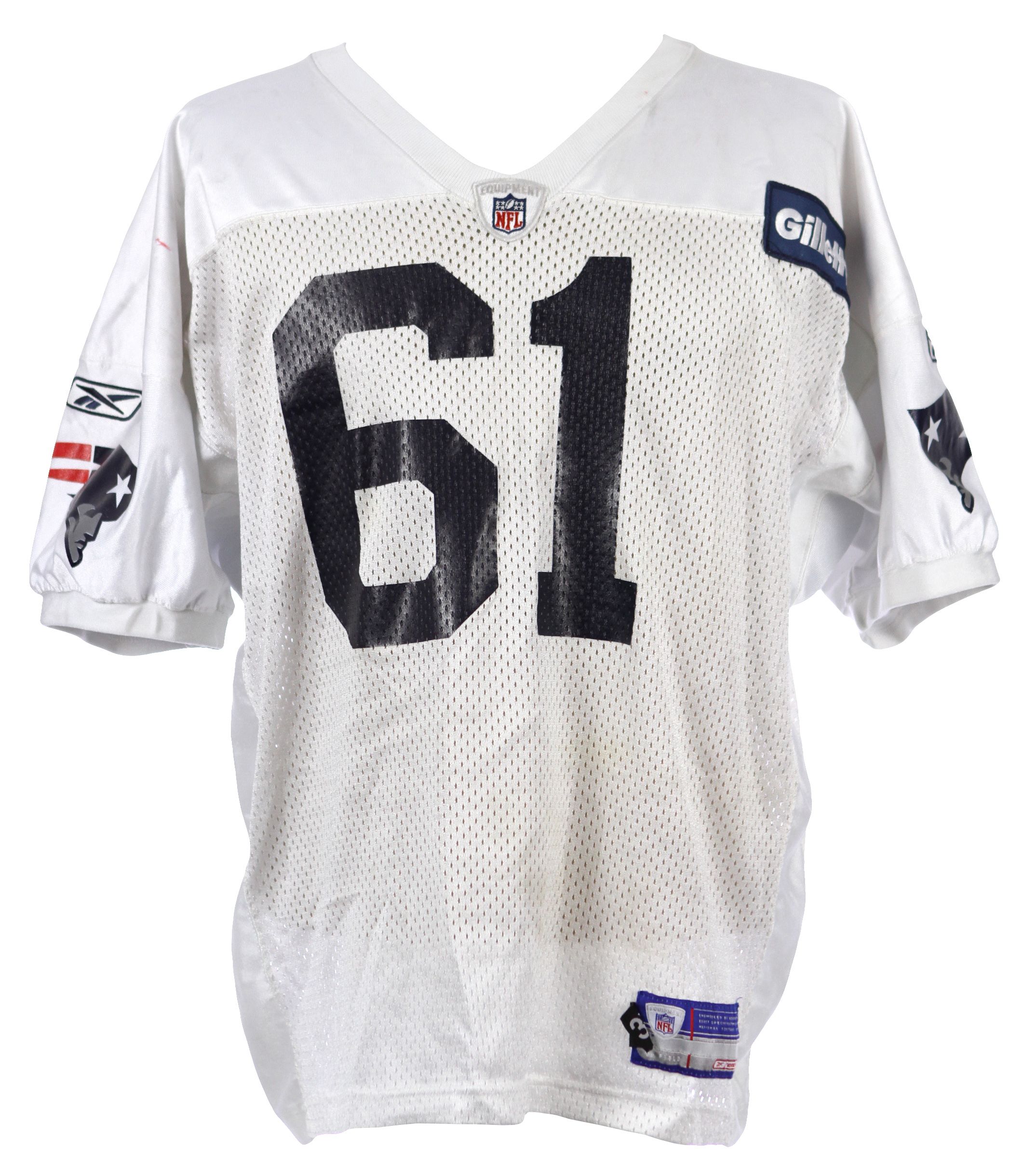 new england patriots game worn jersey