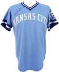 1977 George Brett Kansas City Royals Signed Game Worn Road Jersey HOF (MEARS A9.5/JSA) Earliest Known Jersey, 1:2 !!!