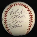 2000's Negro League Multisigned OML Selig Baseball w/ 10 Signatures Including Buck O'Neil, BeBop Gordon & More (JSA)