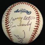 2000's Negro League Multisigned OML Selig Baseball w/ 10 Signatures Including Buck O'Neil, BeBop Gordon & More (JSA)