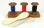 1910s circa American Thread Company 3 Spool Factory Baseball Stitching Kit