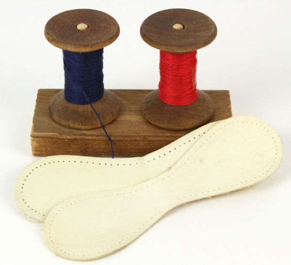 1910s circa American Thread Company 2 Spool Factory Baseball Stitching Kit