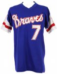 1970s Style Atlanta Braves Road Jersey