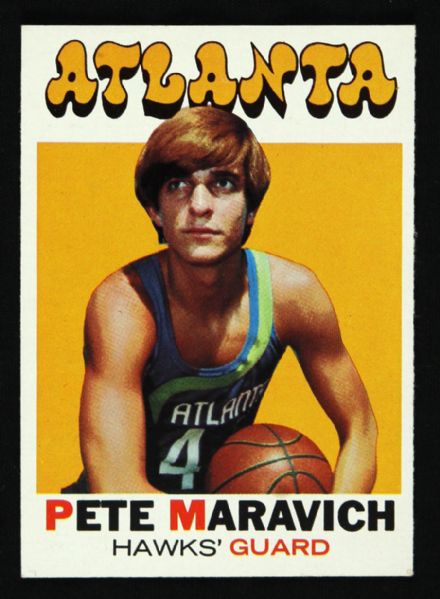 1971-72 Topps Basketball Card Pete Maravich Atlanta Hawks 