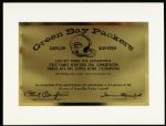1969 Green Bay Packers 50 Year Anniversary 8" x 10" Certificate of Recognition 