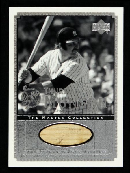 2000 Upper Deck Thurman Munson New York Yankees Master Collection Game Used Bat Piece #214/500