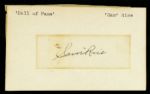 1915-74 Edgar "Sam" Rice Signed Index Card Washington Senators 3" x 5" (JSA)