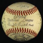1940-41 New York Giants Team Signed ONL Frick Baseball w/ 30 Signatures Including Mel Ott, Carl Hubbell, Bill Terry & More (JSA)