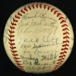 1940-41 New York Giants Team Signed ONL Frick Baseball w/ 30 Signatures Including Mel Ott, Carl Hubbell, Bill Terry & More (JSA)