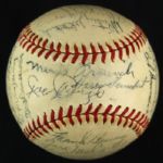 1940-41 New York Giants Team Signed ONL Frick Baseball w/ 30 Signatures Including Mel Ott, Carl Hubbell, Bill Terry & More (JSA)