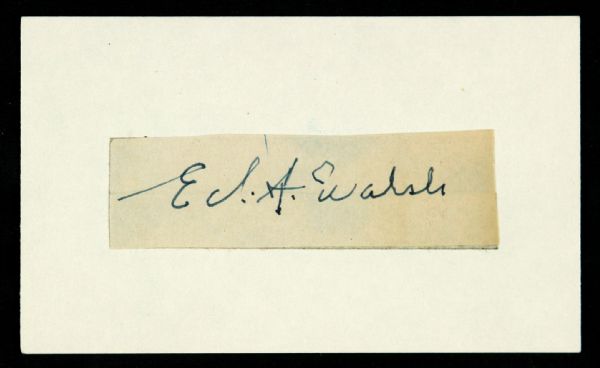 1904-59 Ed Walsh Signed Index Card Chicago White Sox HOF 3" x 5" (JSA)