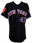 2004 Tom Glavine New York Mets Game Worn Alternate Jersey (MEARS LOA)