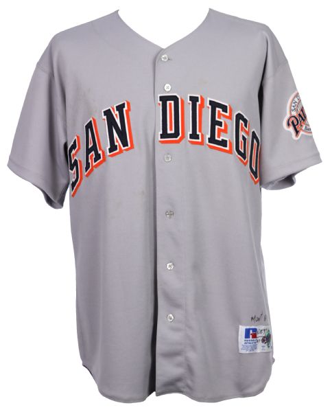 1998 Tony Gwynn San Diego Padres Signed Game Worn Road Jersey HOF (MEARS LOA/JSA)