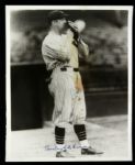 1916-85 Burleigh Grimes Signed Black and White Photo Brooklyn Robins Pittsburgh Pirates HOF 8" x 10" (JSA)