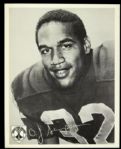 1969 O.J. Simpson Signed Chevrolet Sports Department Buffalo Bills Photo HOF 8" x 10" (JSA)