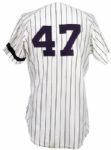 1978-79 Andy Messersmith Bruce Robinson New York Yankees Game Worn Home Jersey w/ Munson Armband (MEARS A5) 
