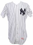 1987 Rick Rhoden New York Yankees Game Worn Home Jersey (MEARS LOA/JSA) Signed by Rick Cerone
