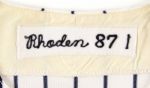 1987 Rick Rhoden New York Yankees Game Worn Home Jersey (MEARS LOA/JSA) Signed by Rick Cerone