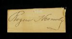 1915-63 Rogers Hornsby Signed Cut St. Louis Cardinals HOF 2" x 4" (JSA)
