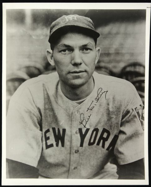 1928-93 Bill Dickey Signed Black and White Photo New York Yankees HOF 8" x 10" (JSA) 