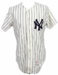 1979 Jerry Narron New York Yankees Game Worn Home Jersey (MEARS A6)