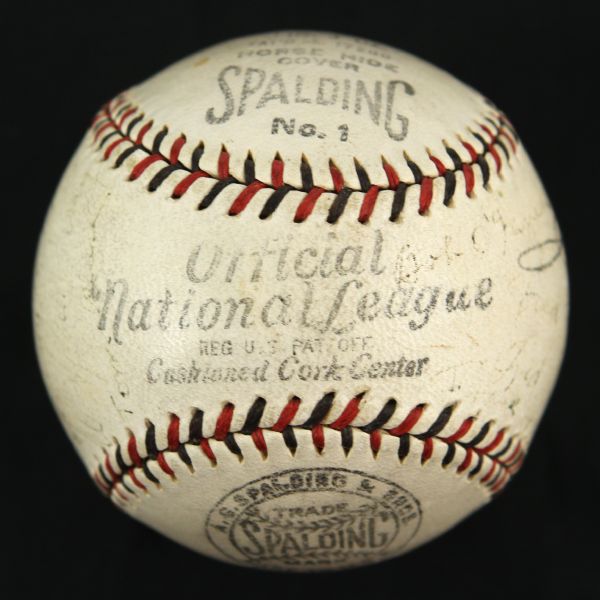 1930 New York Giants Team Signed ONL Heydler Baseball w/ 27 Signatures Including John McGraw, Mel Ott, Carl Hubbell & More (JSA)