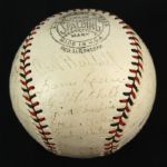 1930 New York Giants Team Signed ONL Heydler Baseball w/ 27 Signatures Including John McGraw, Mel Ott, Carl Hubbell & More (JSA)