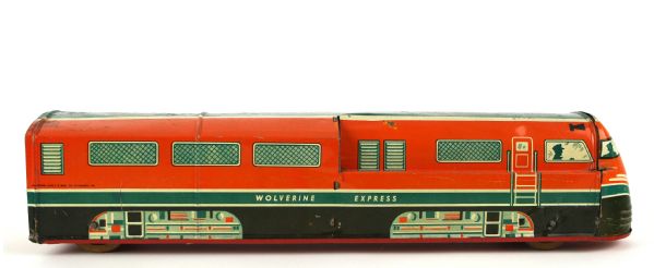 1947 Wolverine Express 15" x 4" x 4" Tin Toy Train 