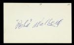 1948-92 Rube Walker Signed Index Card Brooklyn Dodgers 3" x 5" (JSA)