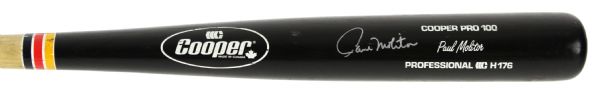1990-92 Paul Molitor Milwaukee Brewers Signed Cooper Professional Model Game Used Bat HOF (MEARS A8/JSA)