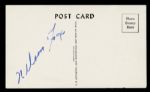 1950-75 Nellie Fox Signed Post Card Chicago White Sox HOF 3 1/2" x 5 1/2" (JSA)