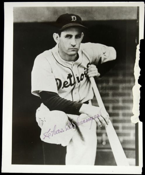 1924-93 Charlie Gehringer Signed Black and White Photo Detroit Tigers 8" x 10" (JSA)