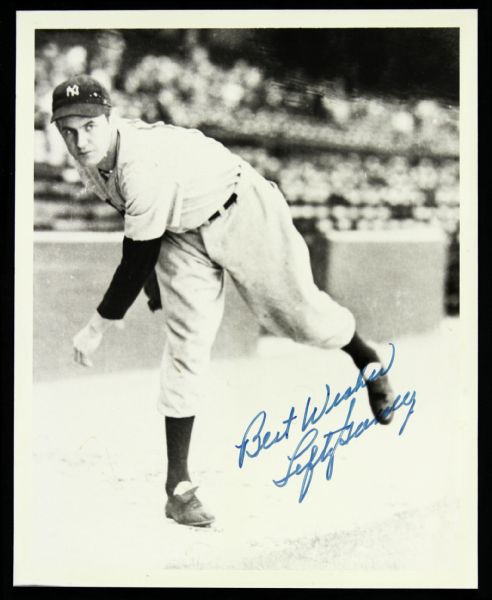 1930-89 Lefty Gomez Signed Black and White Photo New York Yankees HOF 8" x 10" (JSA)