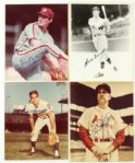 1950's-90's Hall of Fame Star Signed Baseball Photos - Lot of 32 Musial Schmidt Slaughter Jackson Yastrzemski Mize (JSA)