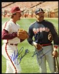 1980s Mike Schmidt Reggie Jackson Signed Photo HOF California Angels Philadelphia Phillies 8" x 10" (JSA)
