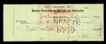 1946 Ty Cobb Detroit Tigers Signed Check HOF (JSA)
