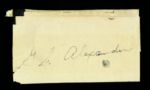 1911-50 Grover Cleveland Alexander Signed Cut Philadelphia Phillies Chicago Cubs HOF "2 1/2" x 4"  (JSA)
