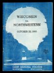 1950 Wisconsin Badgers vs. Northwestern Wildcats Camp Randall Stadium Gameday Program 