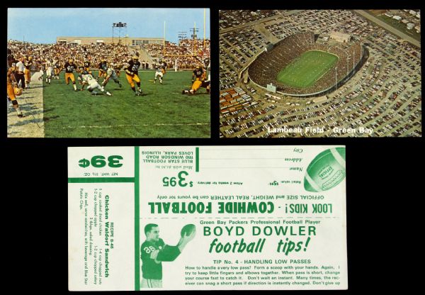 1950s-60s Green Bay Packers Lambeau Field Memorabilia Collection - Lot of 5