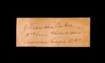 1908-63 Frank "Home Run" Baker Signed Cut HOF 2" x 4 1/2" (JSA)
