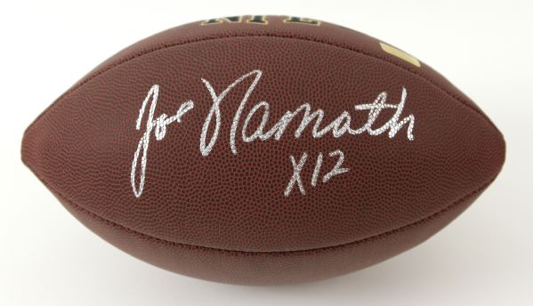 2000s Joe Namath New York Jets Signed Football HOF (JSA)