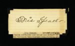 1907-58 Tris Speaker Signed Cut Cleveland Indians Boston Red Sox HOF 2" x 5" (JSA)