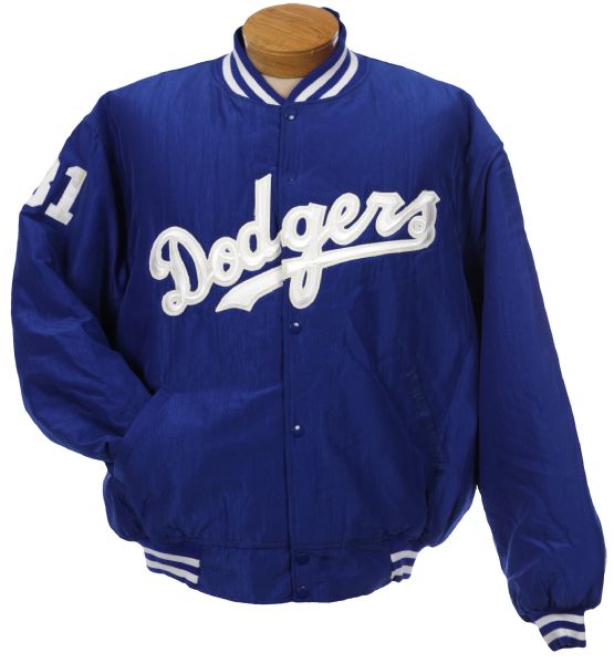 1993-98 Mike Piazza Los Angeles Dodgers Signed Game Worn Jacket (MEARS LOA/JSA)