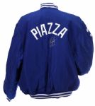 1993-98 Mike Piazza Los Angeles Dodgers Signed Game Worn Jacket (MEARS LOA/JSA)