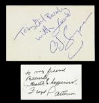1970's-90's Signed Multi-Sport Lot of Six - Gale Sayers O.J. Simpson Floyd Patterson (JSA)