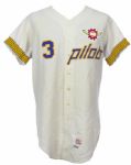 1969 Joe Schultz Rare 1-Year Style Seattle Pilots Game Worn Home Jersey (MEARS LOA) Professionally Restored