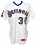 1982 Gaylord Perry 300 Win Season Seattle Mariners Game Worn Home Jersey (MEARS A9) Ejected for Throwing a Spitball!!!