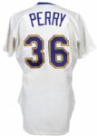 1982 Gaylord Perry 300 Win Season Seattle Mariners Game Worn Home Jersey (MEARS A9) Ejected for Throwing a Spitball!!!