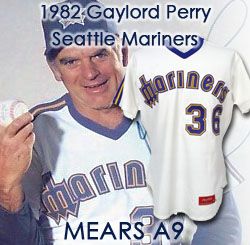 1982 Gaylord Perry 300 Win Season Seattle Mariners Game Worn Home Jersey (MEARS A9) Ejected for Throwing a Spitball!!!